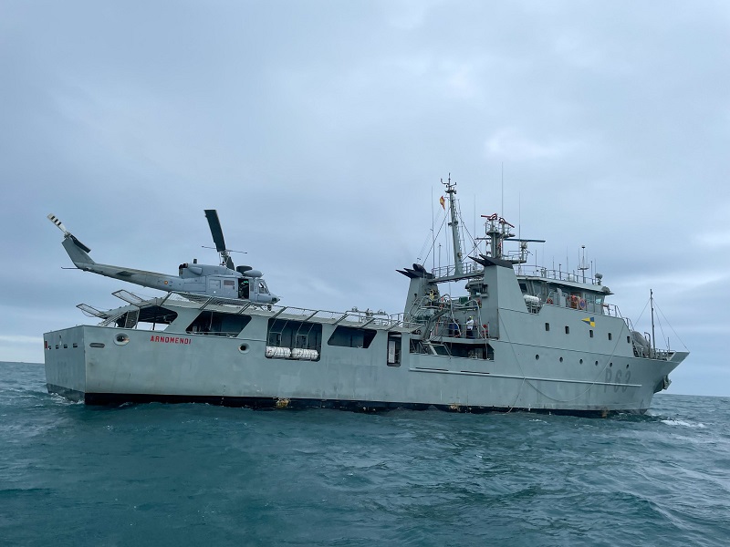The OPV ‘Arnomendi’ at sea.
