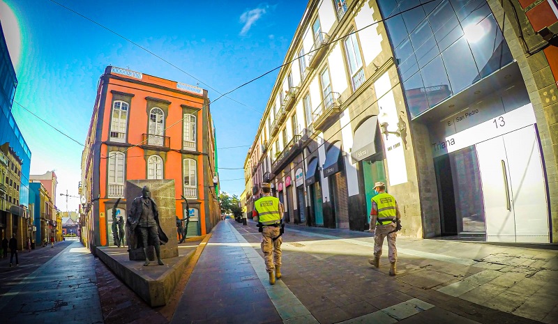 Patrulla de seguridad ciudadana en Las Palmas
