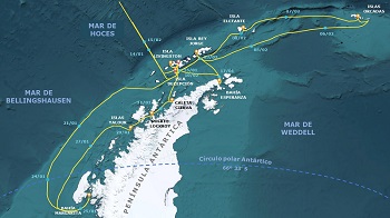 Mapa del primer crucero