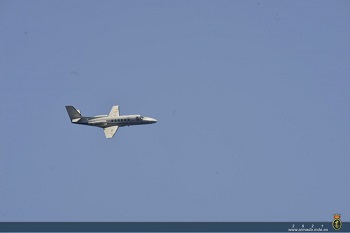 Colaboración con un Cessna de la 4º Escuadrilla realizando un ejercicio de amenaza aérea.