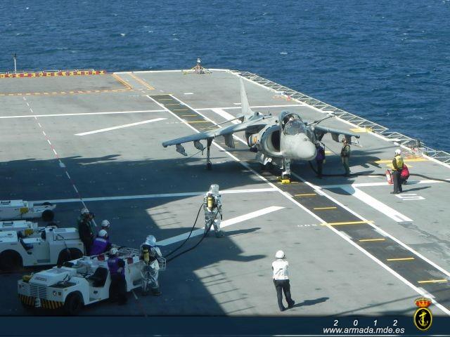 Harrier sobre cubierta