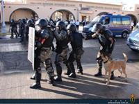Unidad de Seguridad de Canarias.Ejercicio de control de masas dentro del Arsenal de Las Palmas.
