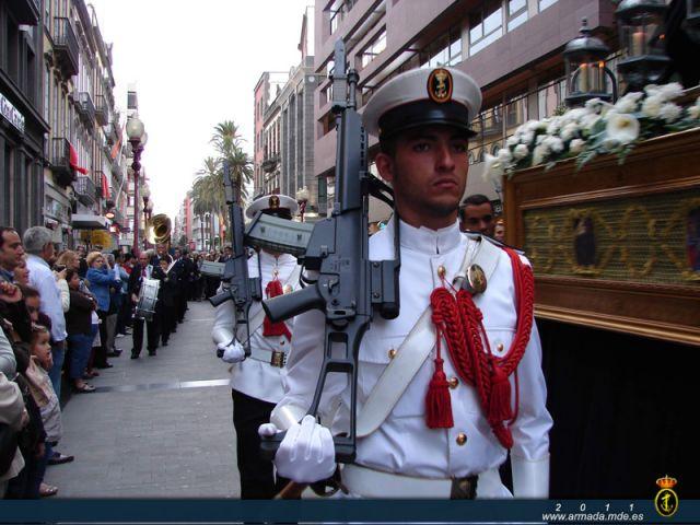 Unidad de Seguridad de Canarias.Participaciónn de gastadores en la Semana Santa de las Palmas.