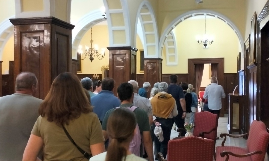 Momento de un pase guiado al Palacio de Capitanía