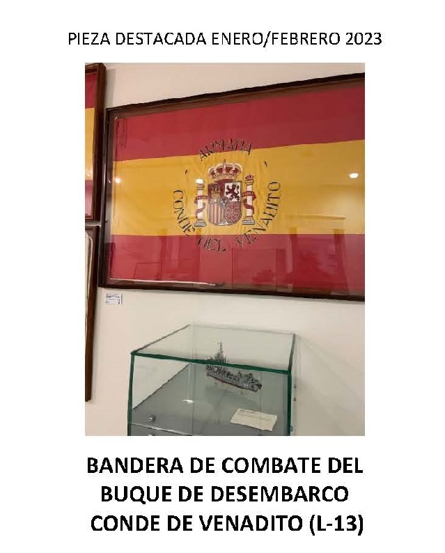 Bandera de combate del buque de desembarco Conde de Venadito