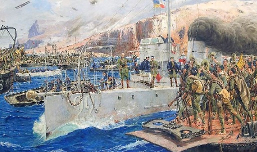 Óleo Desembarco de Alhucemas