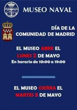 El Museo Naval y el Día de la Comunidad de Madrid.