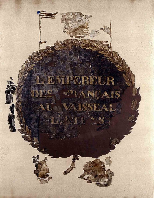 Imagen de: Estandarte de la marina imperial francesa que perteneció al navío L’Atlas