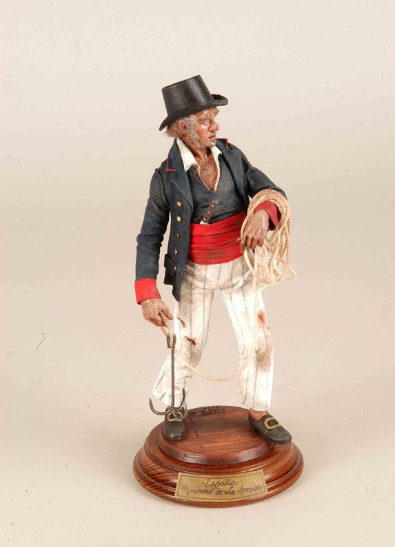 Imagen de: Figura de marinero de la Armada, 1805. Miguel Ángel Díaz Galeote, 2006. MNM-10095