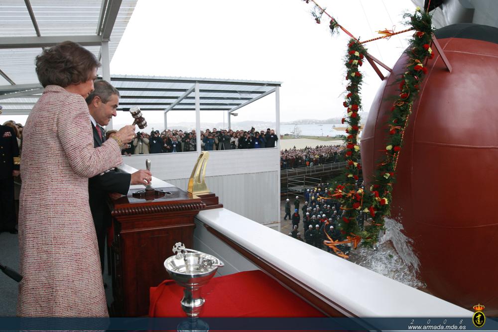Ceremonia de botadura del buque de querra LHD -Juan Carlos I-. Foto 1