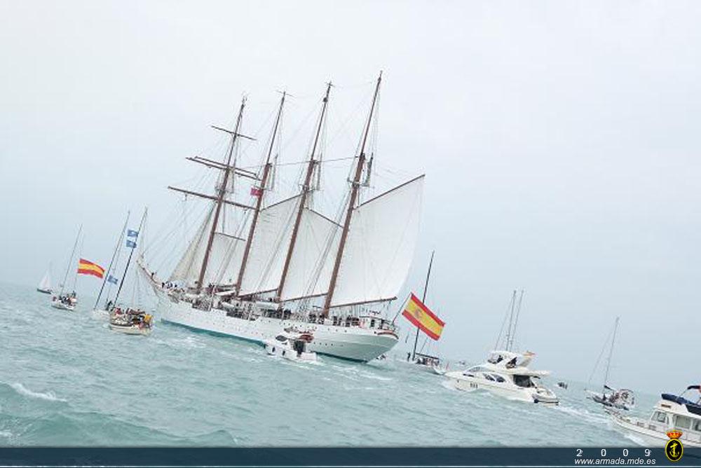 Salida del Buque Escuela JS Elcano de Cádiz para iniciar su LXXXI crucero de instrucción