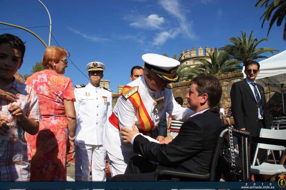 EL Almirante Jefe de Estado Mayor de la Armada quiso saludar personalmente a Ismael