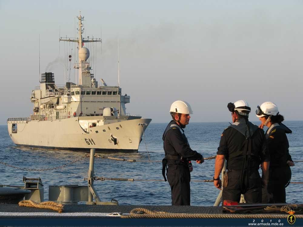 En la mar se han efectuado, entre otros, ejercicios de interdicción marítima, de guerra de superficie y evoluciones tácticas