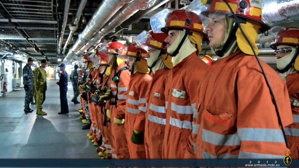 During the visit they were shown around the different sections of the ship and her systems and equipment