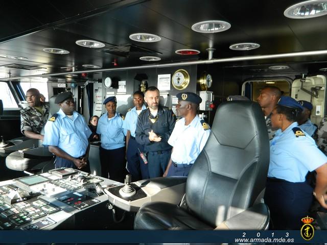 A delegation of Mozambique Navy officers visited the ship
