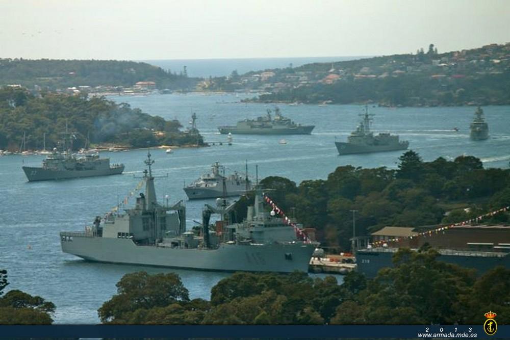 The ‘Cantabria’ has actively participated in the International Fleet Review with the Royal Australian Navy to celebrate the Centenary of the arrival of the first Australian Fleet at Sydney.