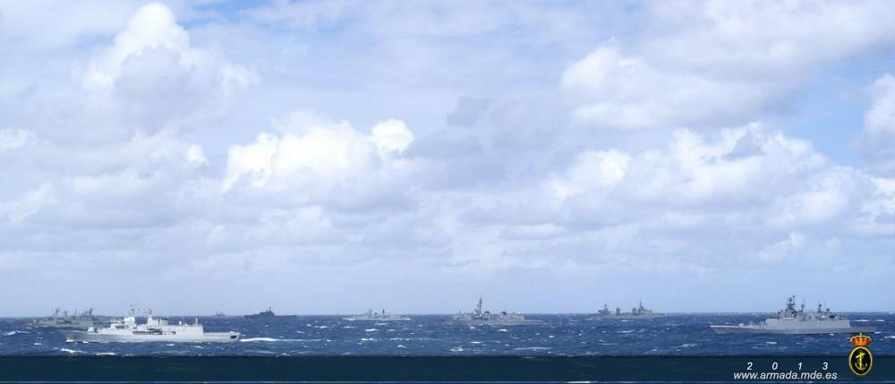 Participating naval units.