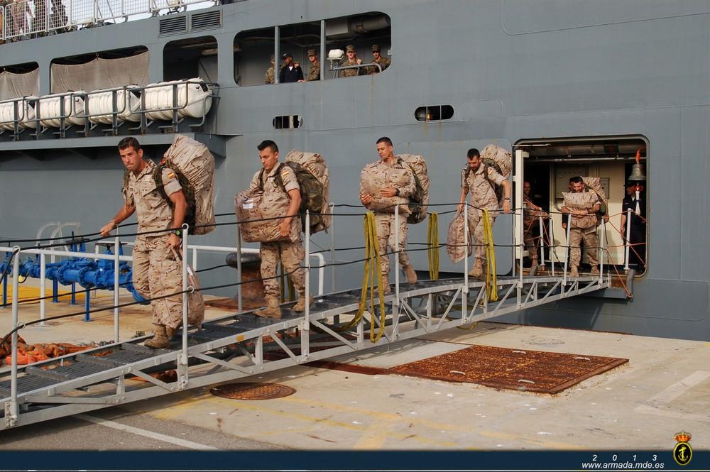 Spanish marines arrived today at Rota Naval Base after participating in the African Partnership Station program