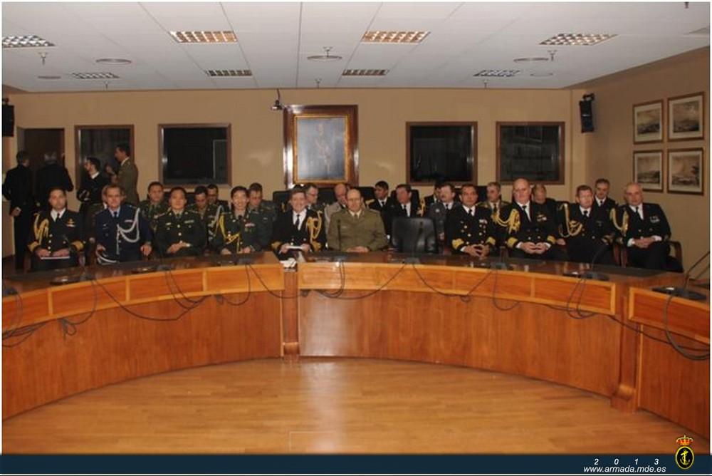 Defense Attachés from 28 nations at the Staff boardroom