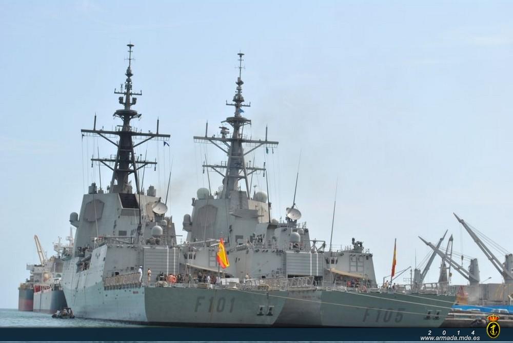 The frigate ‘Cristóbal Colón’ relieved her sister ship ‘Álvaro de Bazán’.