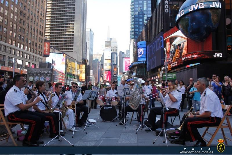 The music band in Times Square