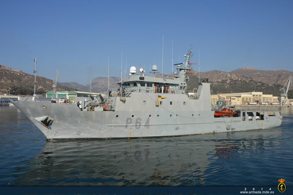 The oceanic patrol vessel ‘Tarifa’ has just departed from her home port (Cartagena)