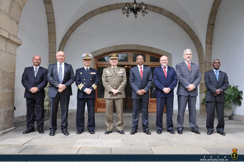The Djibouti Delegation with the Spanish military authorities
