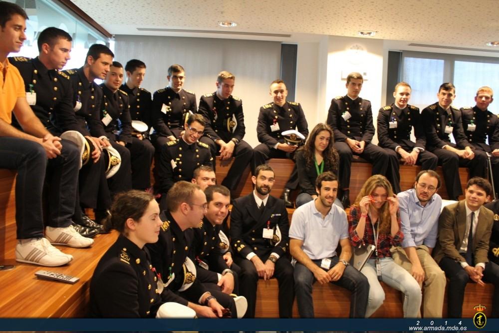 Midshipmen visiting the Google headquarters in Europe