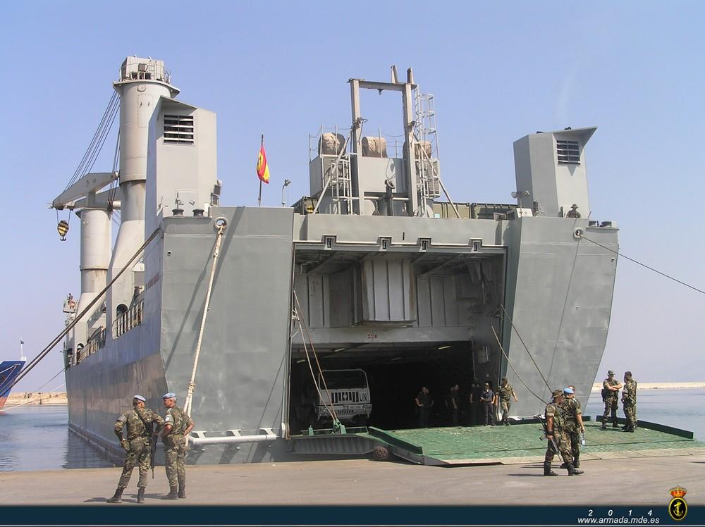 The ship brought back to Spain Army materiel from Beirut