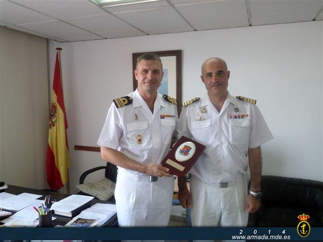 The ship’s Commanding Officer and the Tarragona Naval Commander