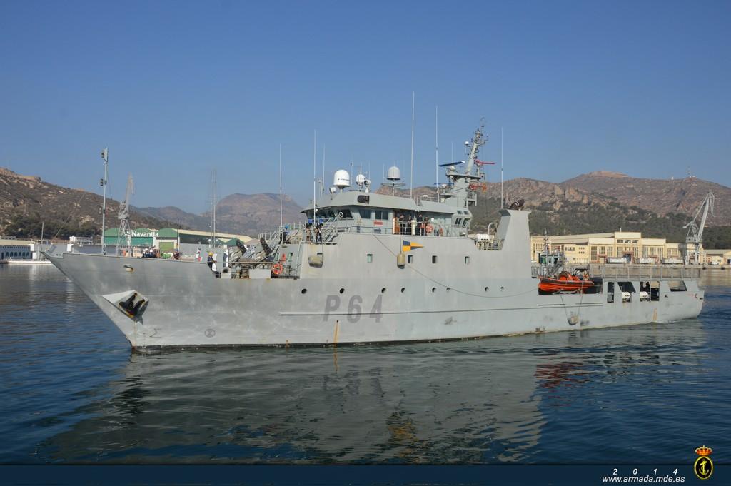 The OPV ‘Tarifa’ set sail from Cartagena to participate in two fishing inspection campaigns