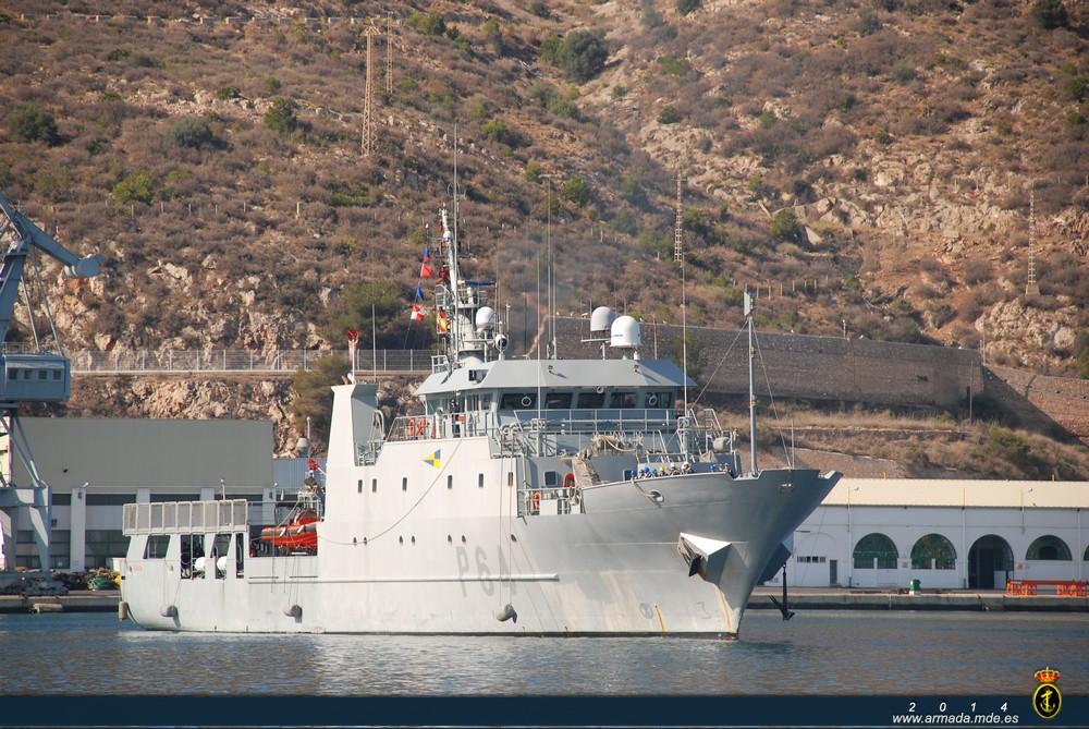 The Spanish Navy vessel participated in the deep sea inspection campaign
