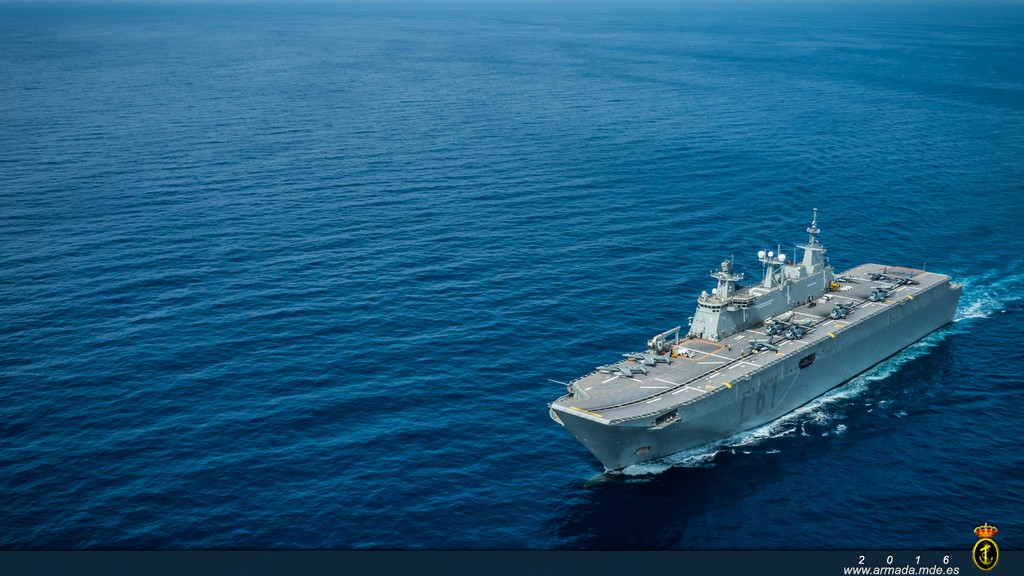 LHD Juan Carlos I and frigate Numancia participate in the