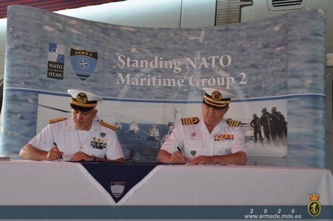 Command relay of the NATO Permanent Group - SNMG2 in Rota