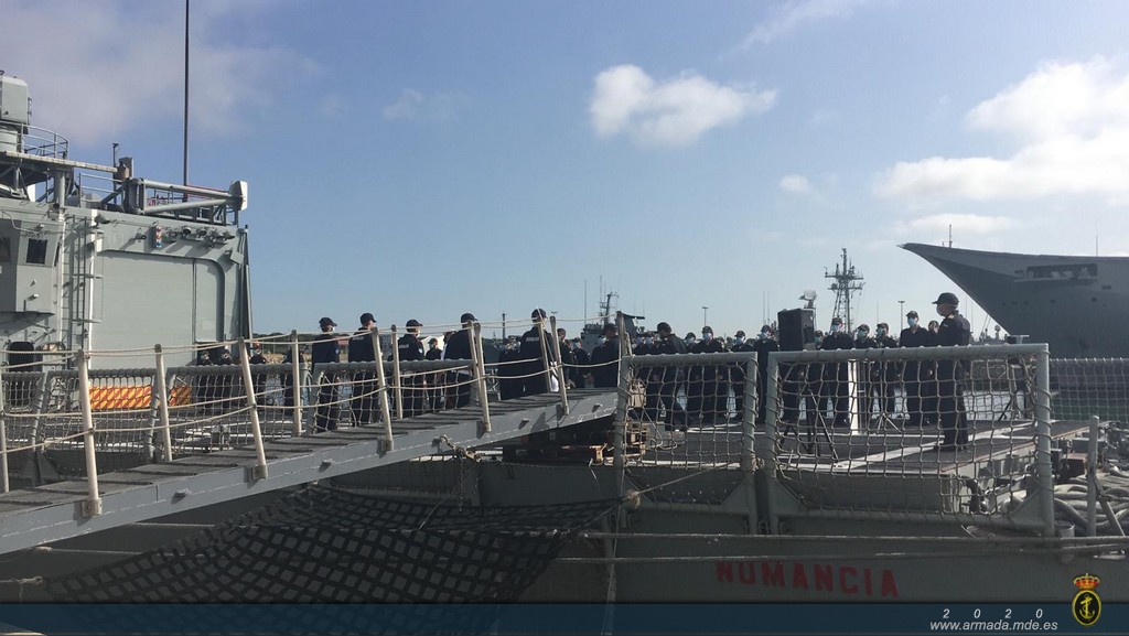 La FFG "Numancia" regresa a la Base Naval de Rota tras finalizar su integración en la Operación Atalanta