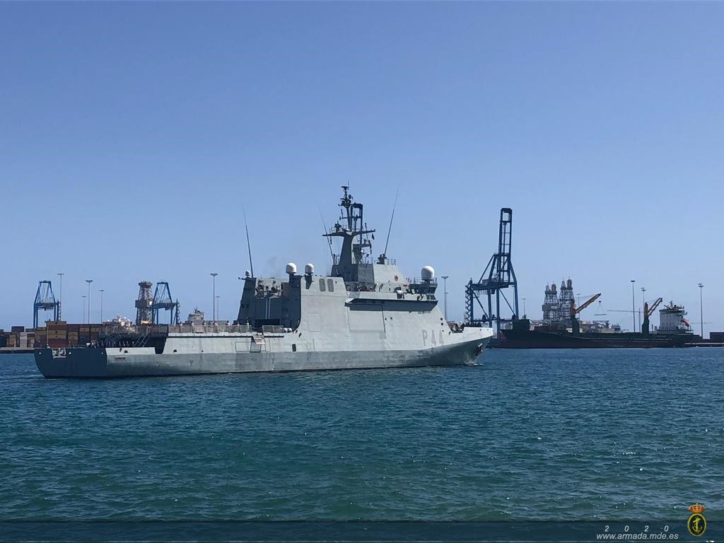 El buque de acción marítima "Tornado" inicia su despliegue en la costa occidental africana y el golfo de Guinea