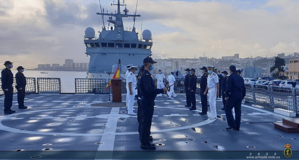 El buque de acción marítima Tornado regresa al Arsenal de Las Palmas tras el "Despliegue Africano"