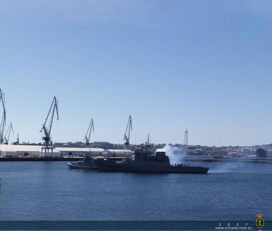 El "Centinela" regresa a Ferrol tras su segunda operación de seguridad marítima de este año