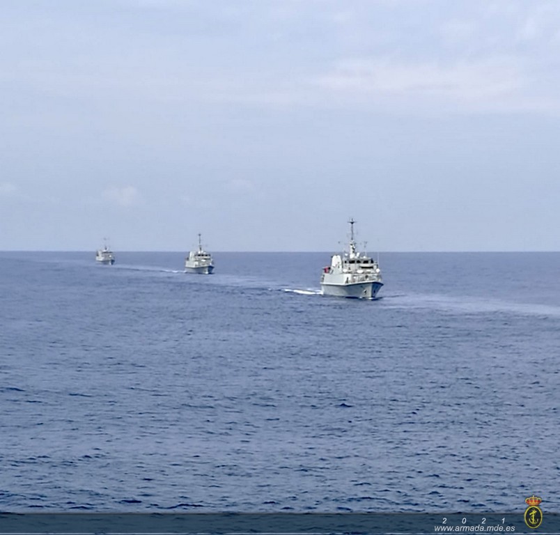 Ejercicio Multinacional Avanzado "ESP MINEX-21" en aguas del archipiélago balear.