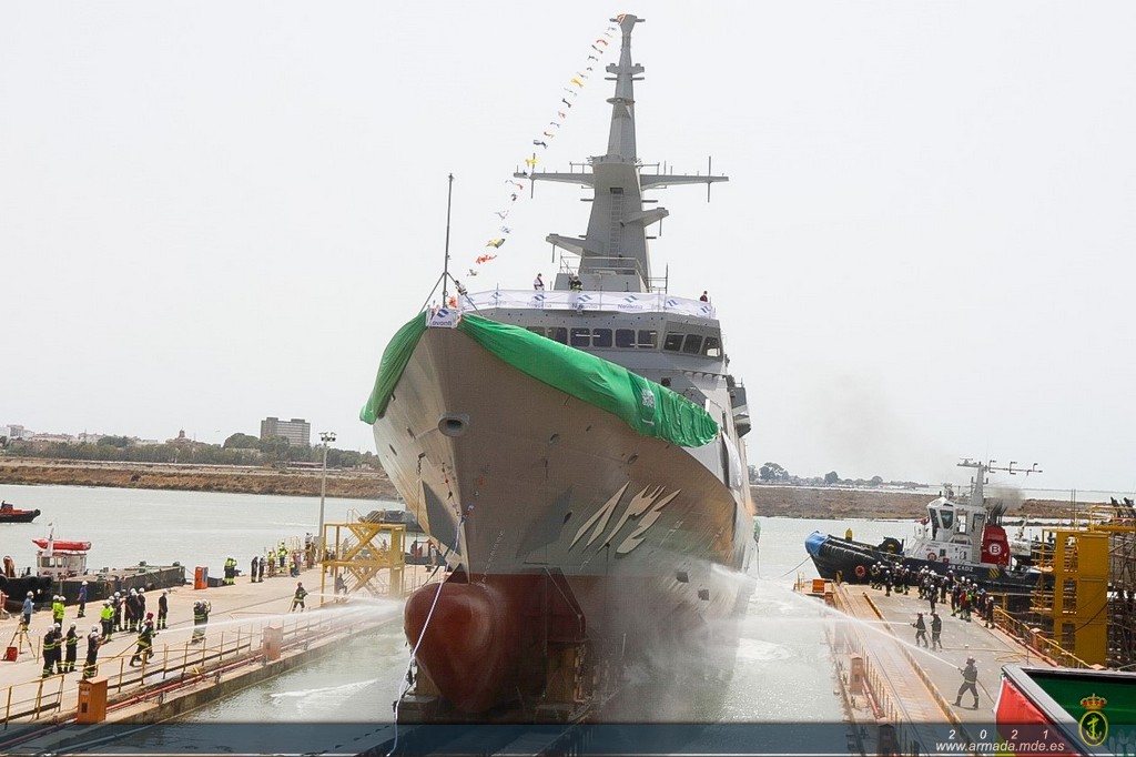 NAVANTIA launches the fourth Royal Saudi Navy corvette in San Fernando – (Photo-Navantia)