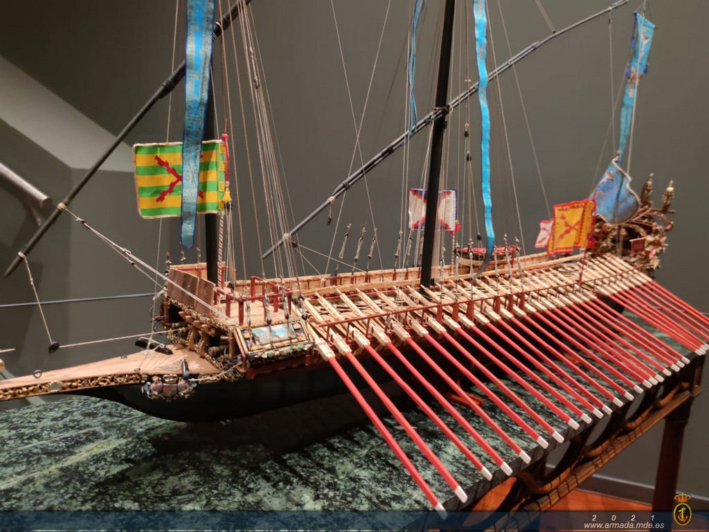 A model of ‘La Real’ galley bequeathed to the Naval Museum