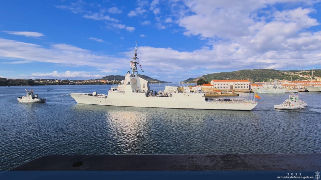 Imagen noticia:The Spanish Navy is set to deploy frigate ‘Alvaro de Bazán’ to join the ‘USS Gerald Ford’ carrier strike g