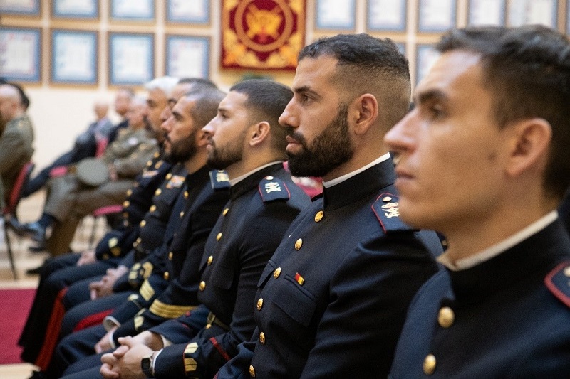 Representantes de la Agrupación de Infantería de Marina de Madrid