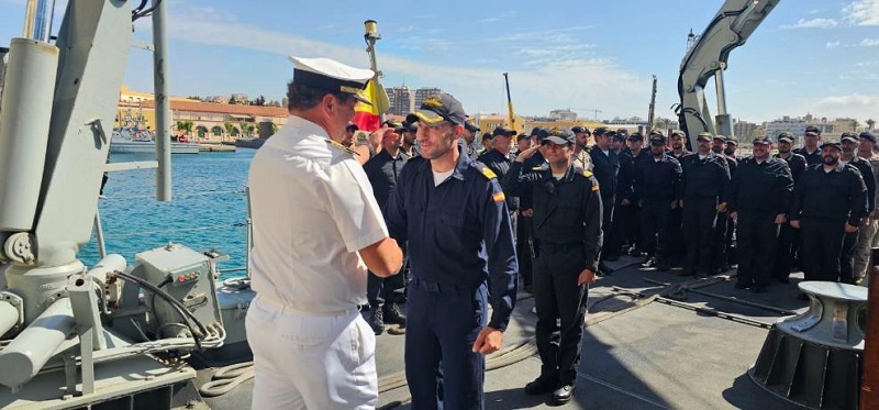 Imagen noticia:The minehunter ‘Segura’ (M-31) returns home after integrating into one of NATO’s Standing Groups in the Mediterr