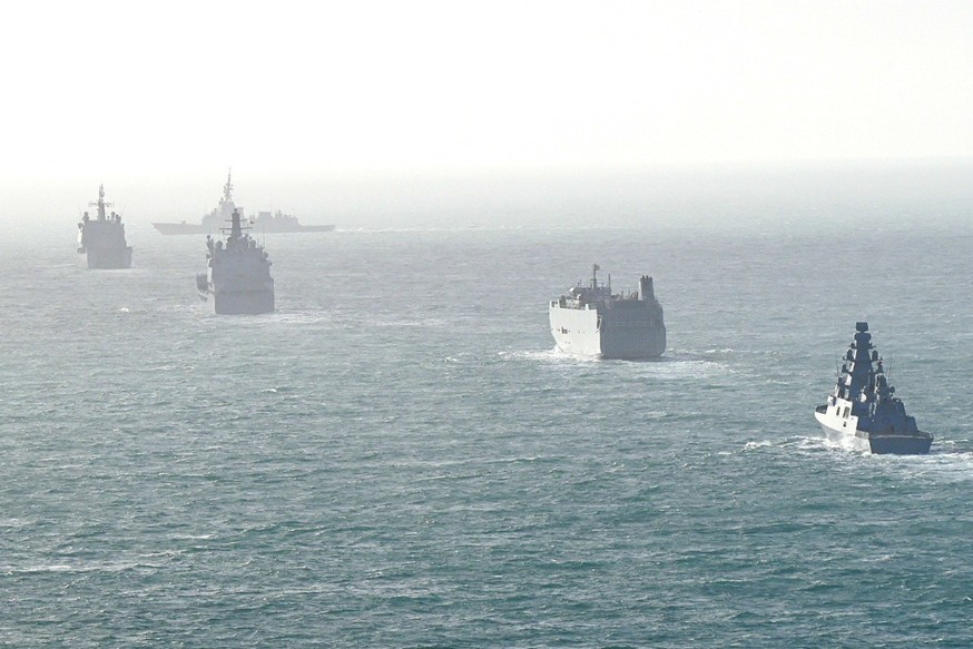 The Task Group escorting the transport ship ‘Ysabel’ towards Belgium.