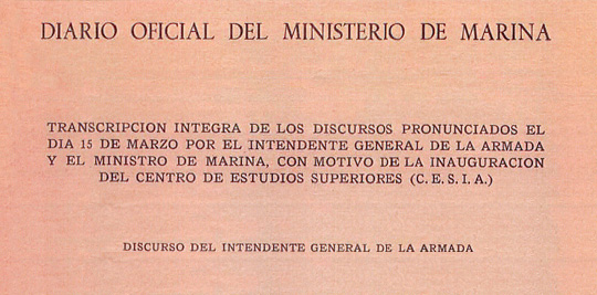 Discurso Intendente General de la Armada