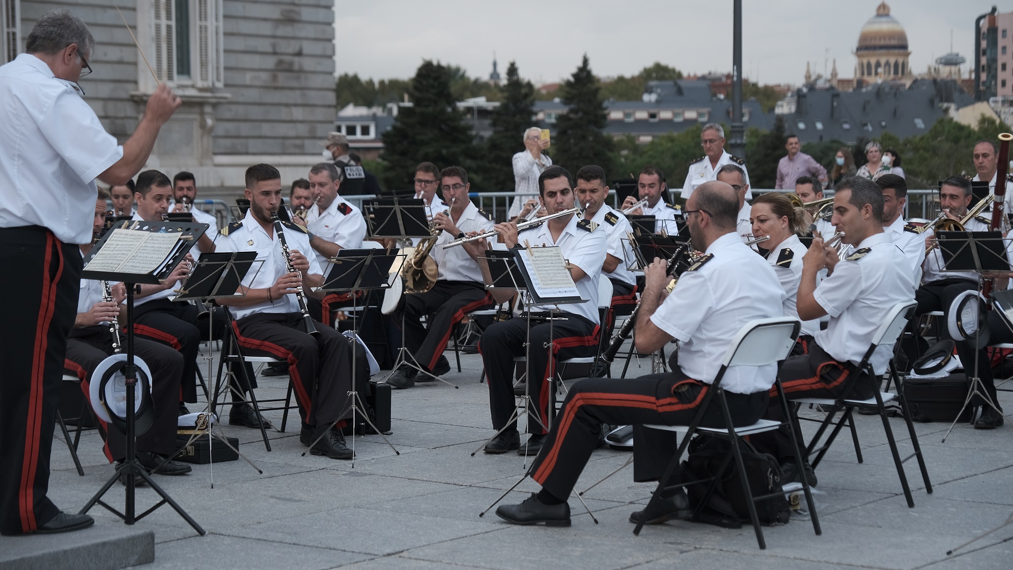 Imagen del Concierto de música de la Agrupación de Infantería de Marina de Madrid el 24 de septiembre de 2021 en la Plaza de Oriente de Madrid