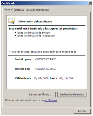 Instalar Primer Certificado Entidad de Certificaci n Ra z del