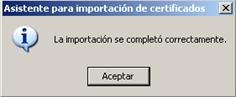 Ventana asistente Windows.La importaci�n se complet� correctamente.